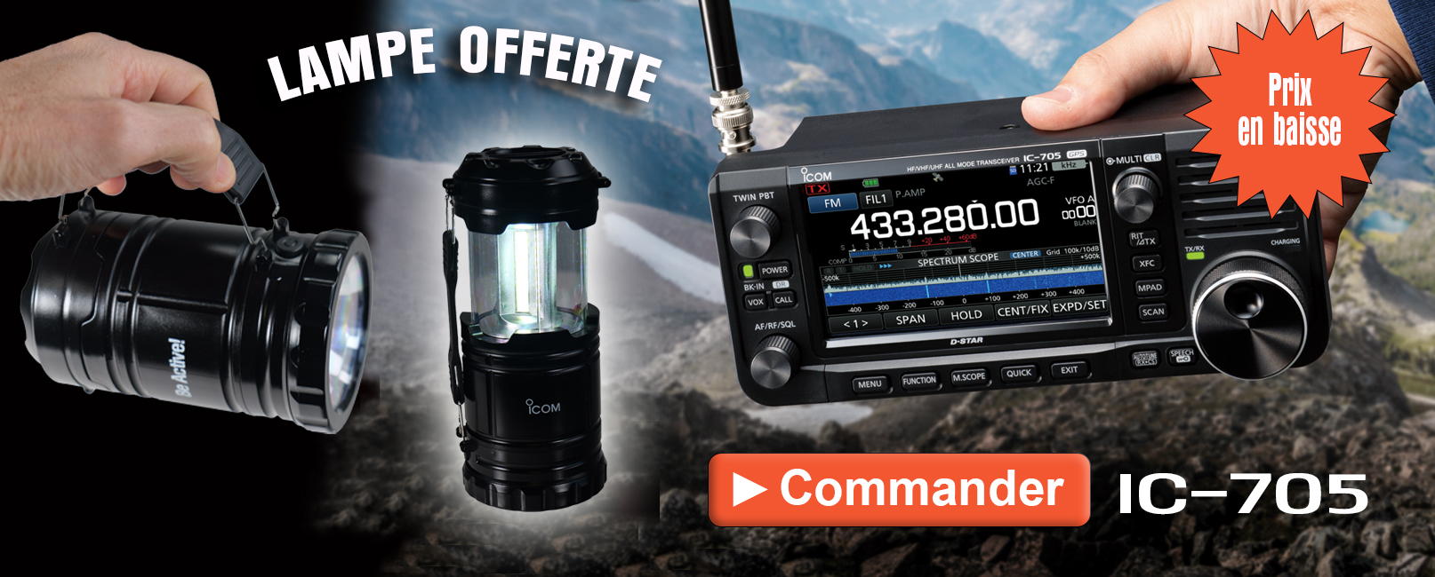 705 lampe icom offerte
